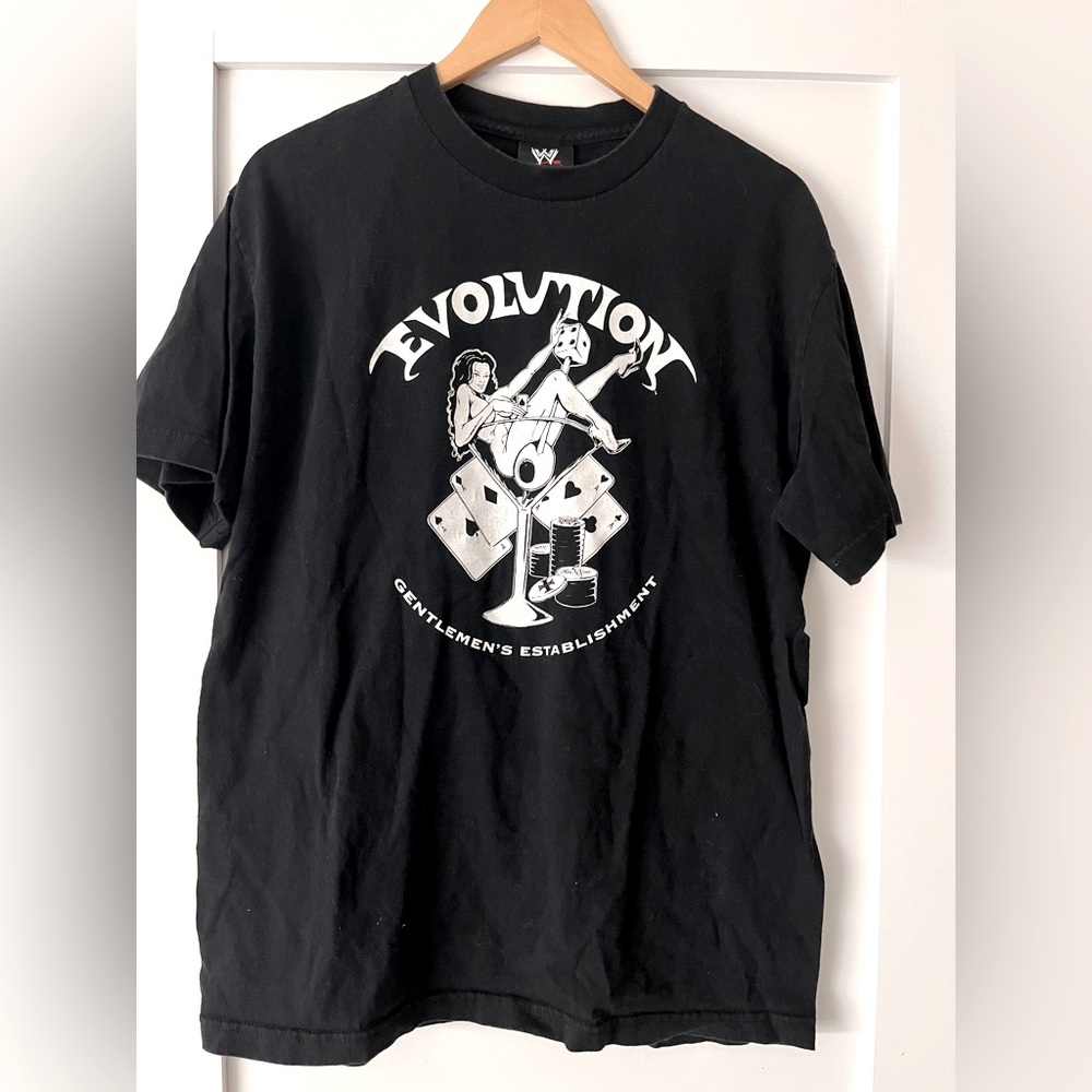 WWE Evolution Gentlemen’s Club Pro Wrestling Tshirt 2004 Original Vintage